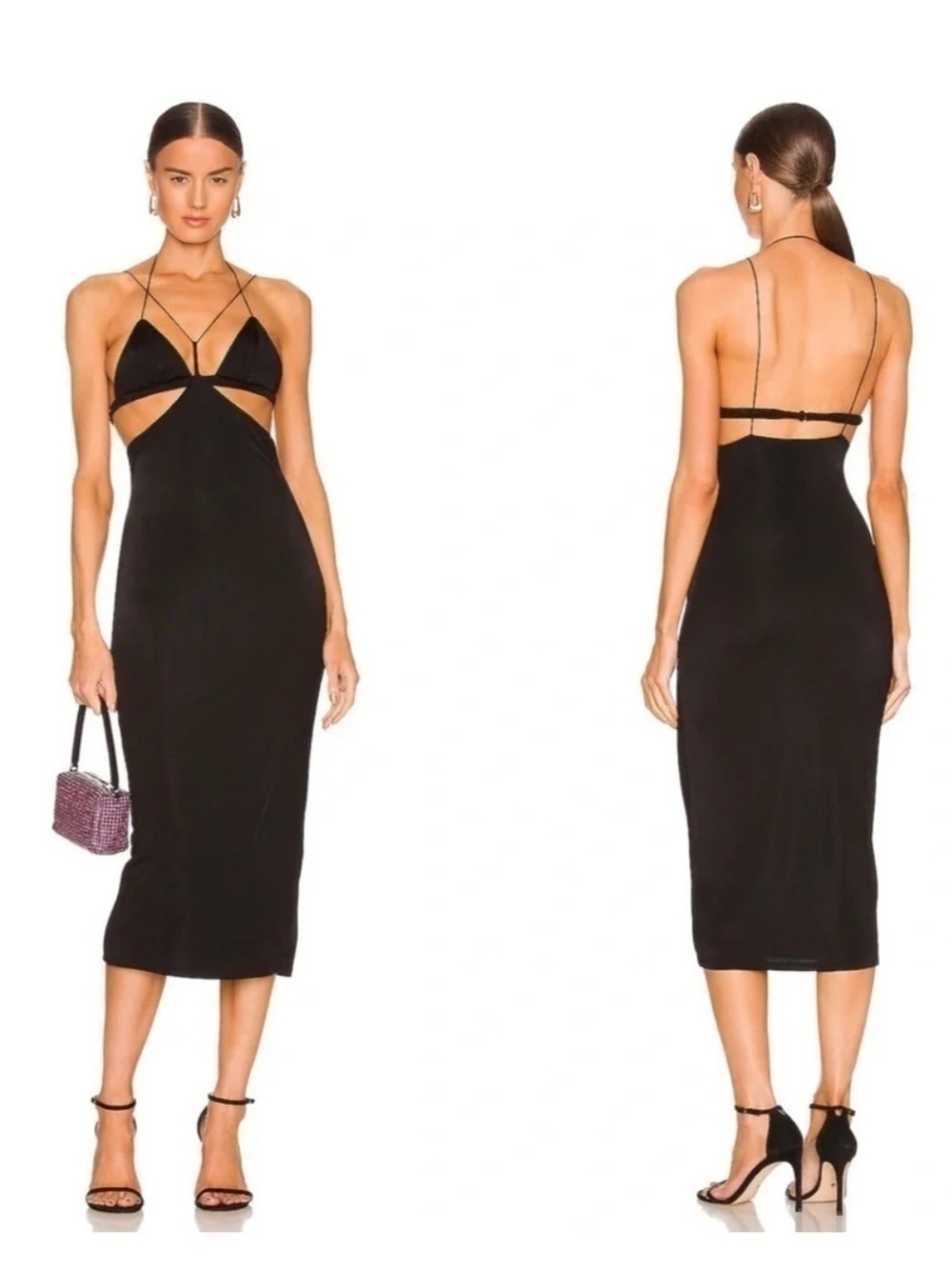 Revolve Not Yours To Keep Raleigh Midi Dress in Black Size S